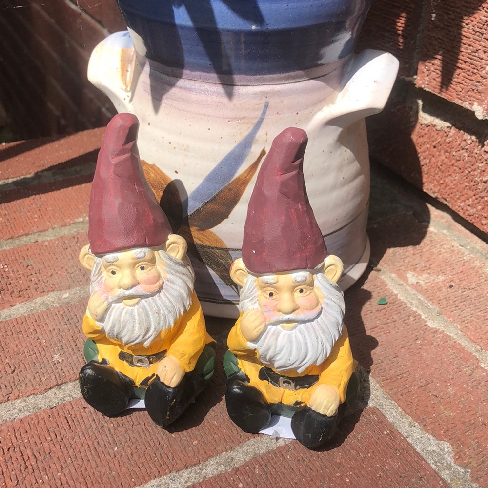 Fairy garden gnomes set of two-2-yellows-indoor/outdoor